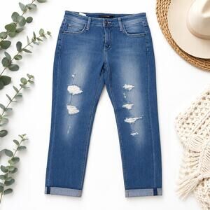 Joe’s Jeans Slim Crop Distressed Jeans Medium Wash Size 27
